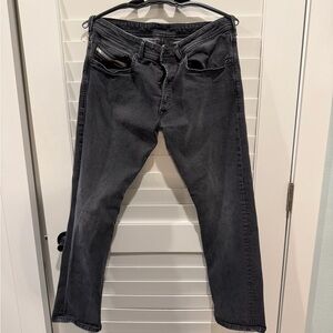 Diesel 34x30 Men's Dark Gray Straight Jeans
